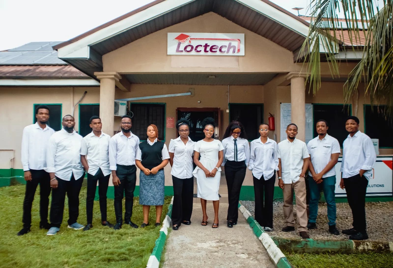 Loctech team outside the Port Harcourt campus
